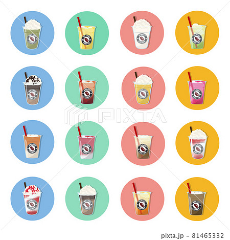 ICE drink icon  set,アイス飲料アイコンセット 81465332