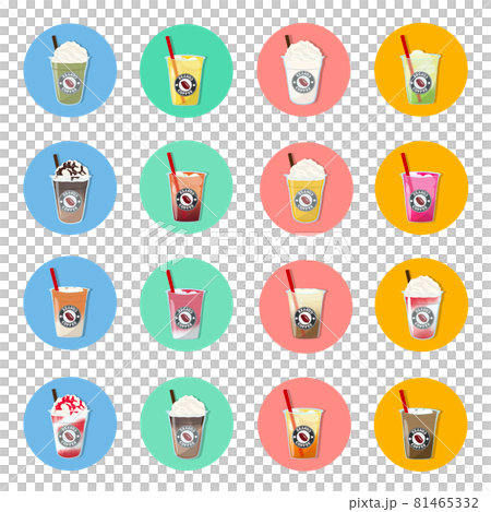 ICE drink icon  set,アイス飲料アイコンセット 81465332
