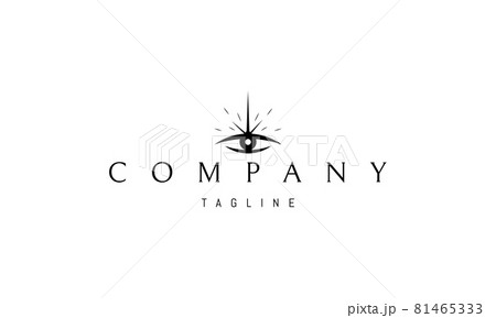 Vector logo on which an abstract image of the cosmic all seeing eye. 81465333