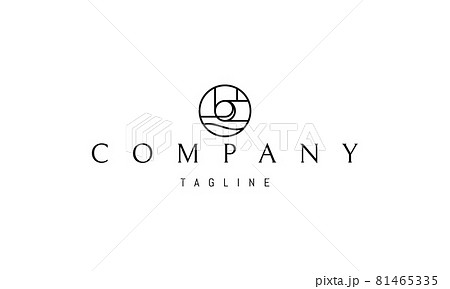 Vector logo on which an abstract image of a bowling ball. 81465335
