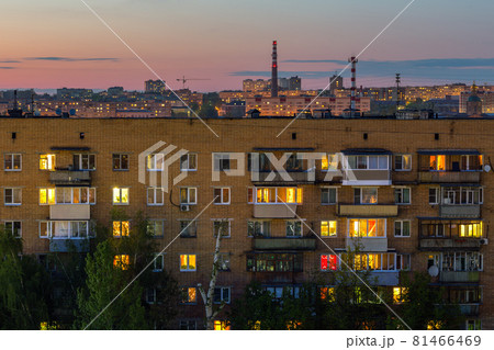 night russian city living house night russian city living house 81466469