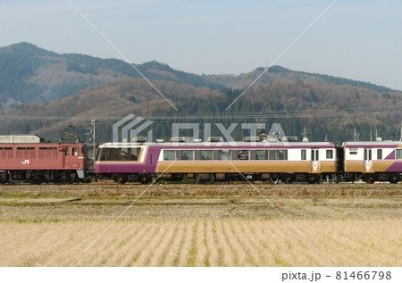 北陸本線　石動ー福岡　JR西日本　12系　わく団　①　スロフ12-814（金沢）　山側 81466798