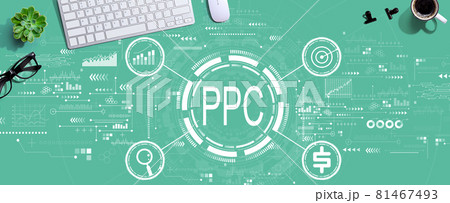 PPC - Pay per click concept with a computer keyboard PPC - Pay per click concept with a computer keyboard 81467493