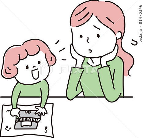 習い事がしたい子供とお金がない母親 81470346