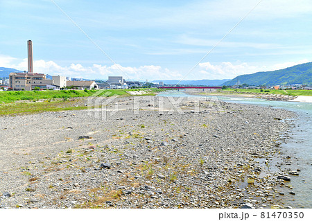 古舟橋/千曲川より上流方面より望む(長野県上田市)【2021.8】 古舟橋/千曲川より上流方面より望む(長野県上田市)【2021.8】 81470350