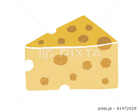 チーズ 発酵食品 レトロなベクターイラストのイラスト素材