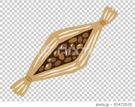 納豆發酵食品復古矢量圖 81472028