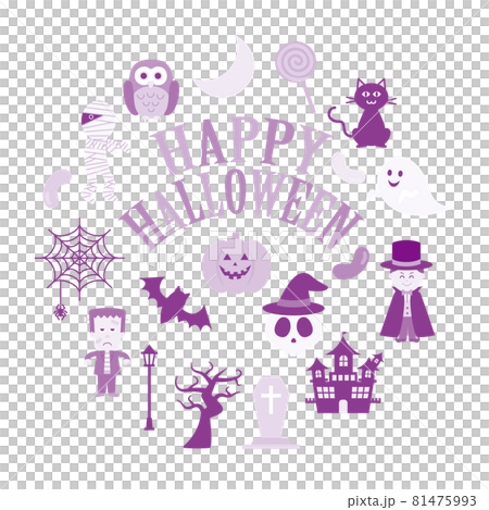 ハロウィンのイラストセット 81475993