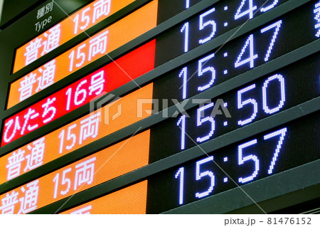 【交通イメージ】在来線発車案内(東京駅) 【交通イメージ】在来線発車案内(東京駅) 81476152