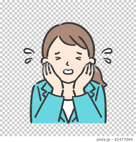 慌てるビジネスウーマン のイラスト素材 [81477084] - PIXTA
