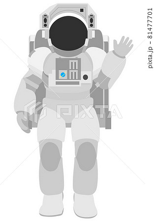 挨拶する宇宙飛行士＿全身 81477701