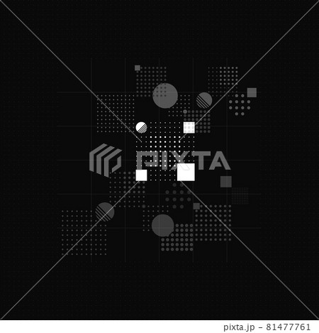 Black color vector background. Business, science, technology design abstract background. Futuristic vector illustration. 81477761