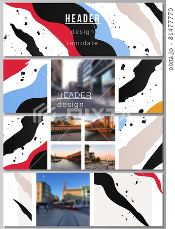 Vector layout of headers, banner design templates for website footer design, horizontal flyer design, website header backgrounds, creative agency, corporate, business, portfolio, pitch deck, startup. Vector layout of headers, banner design templates for website footer design, horizontal flyer design, website header backgrounds, creative agency, corporate, business, portfolio, pitch deck, startup. 81477770