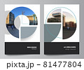 Vector layout of A4 cover mockups design templates for brochure, flyer layout, booklet, cover design, book, brochure cover. Background with circle round banners. Corporate business concept template. 81477804