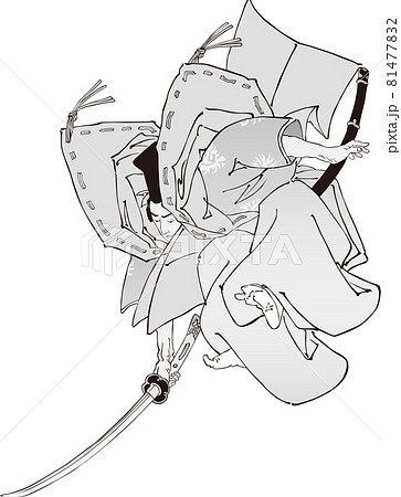 浮世絵　刀を振る人　その1 81477832