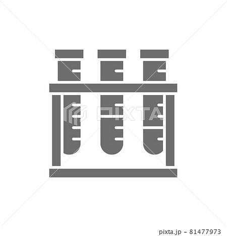 Medical test tubes, analyzes grey icon. Isolated on white background 81477973