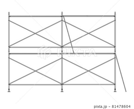 Prefabricated scaffolding. Orthography vector 81478604