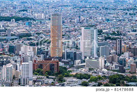 日本の東京都市景観 中目黒駅前の中目黒アトラスタワーや中目黒ゲートタウンなどを望む 日本の東京都市景観 中目黒駅前の中目黒アトラスタワーや中目黒ゲートタウンなどを望む 81478688