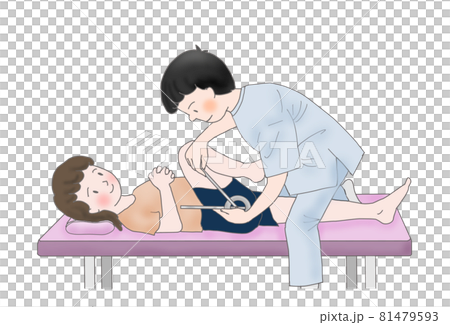 関節可動域測定（ROM測定）をする理学療法士か作業療法士 81479593