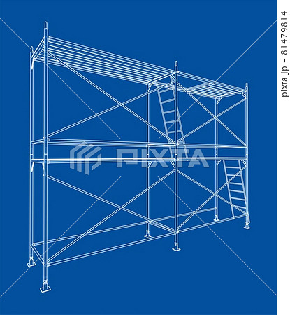 Prefabricated scaffolding. Vector 81479814