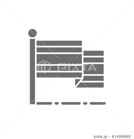Flag of Thailand grey icon. Isolated on white background 81480668