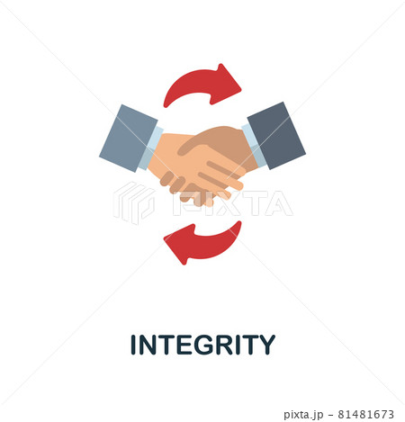 Integrity flat icon. Colored sign from personality collection. Creative Integrity icon illustration for web design, infographics and more 81481673