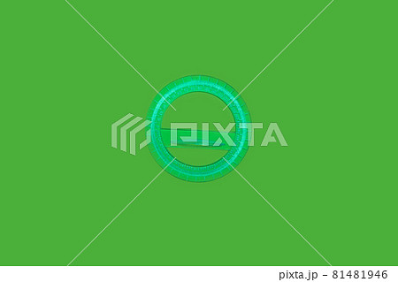 green round ruler isolated. school and office accessories 81481946