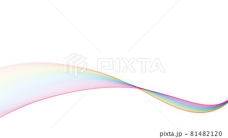 カラーウェーブ背景ライン 白バック プレゼンテーション等の背景のイラスト素材 8141