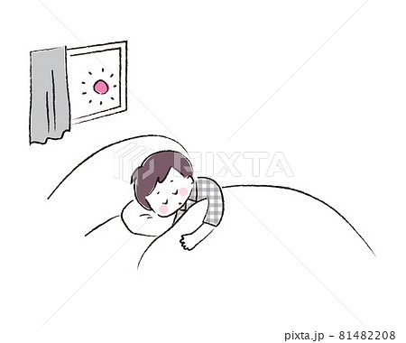朝寝坊している男児 朝寝坊している男児 81482208