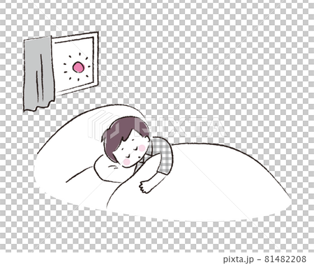 朝寝坊している男児 朝寝坊している男児 81482208