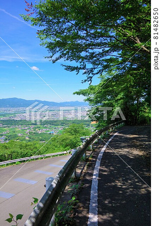 徳島県吉野川市　チェリーロードから阿波市方面を望む 81482650