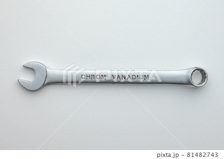 Combination wrench chrome vanadium isolated on white background Combination wrench chrome vanadium isolated on white background 81482743