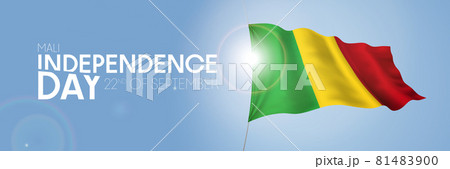 Mali happy independence day greeting card, banner with template text vector illustration 81483900