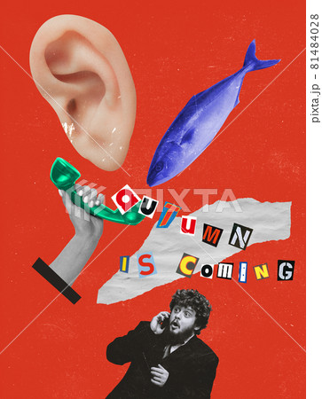 Unexpected news. Autumn is coming. Contemporary artwork Unexpected news. Autumn is coming. Contemporary artwork 81484028