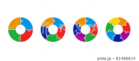 パズルの円形チャート　グラフ　アイコン 81486614
