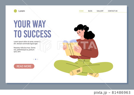 Vector design of web app for education, personal development and knowledge. 81486963