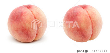 桃 もも イラスト リアル セット 2 81487543
