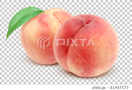 Peach peach illustration real set 81487573