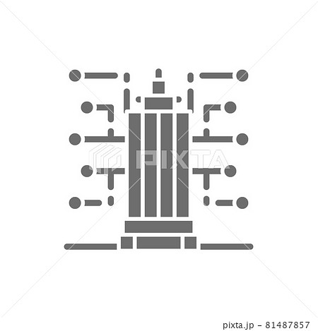 Smart building, new city technology grey icon. Smart building, new city technology grey icon. 81487857