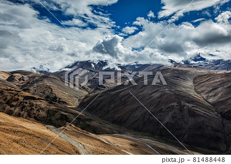 Himalayan landscape near Tanglang-La pass. Ladakh, India 81488448
