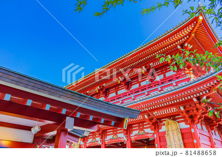 【東京の都市風景】浅草寺周辺の風景 81488658