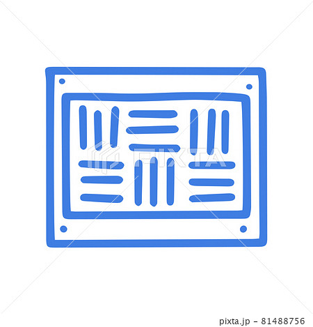 Ventilation grill line vector doodle simple icon Ventilation grill line vector doodle simple icon 81488756
