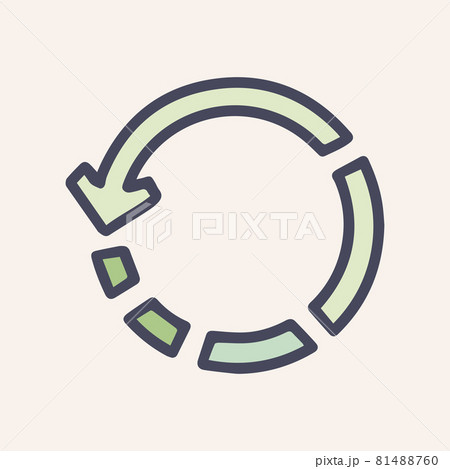 Circle loading color vector doodle simple icon 81488760