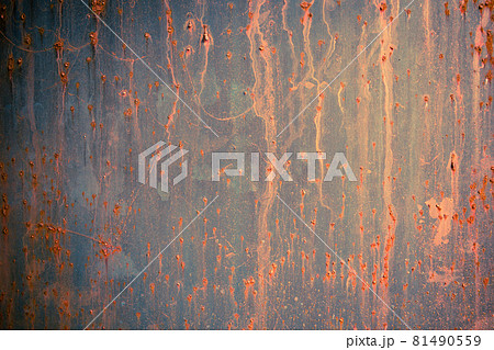 Steel sheet that reacts with moisture causing rust, rusted backgrounds Steel sheet that reacts with moisture causing rust, rusted backgrounds 81490559