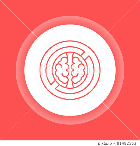 Nuts allergy color button icon. Allergenic ingredient. 81492553