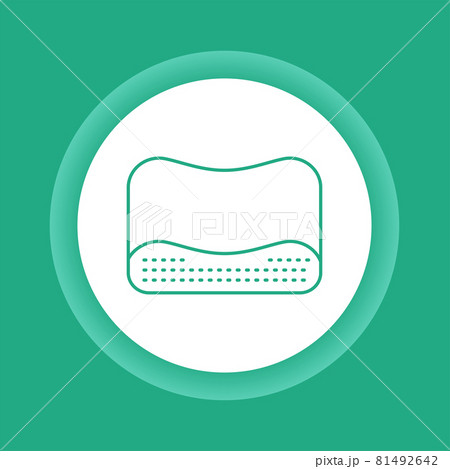 Orthopedic memory foam pillow color button icon. Orthopedic memory foam pillow color button icon. 81492642