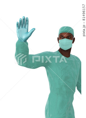 3D Happy afro american doctor 3D Happy afro american doctor 81496157