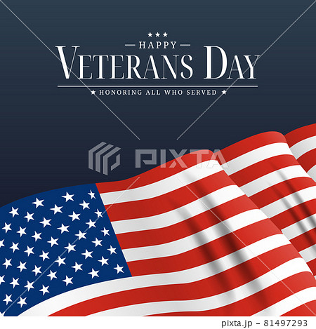 USA Veterans Day Poster. Vector Illustration. EPS10 81497293