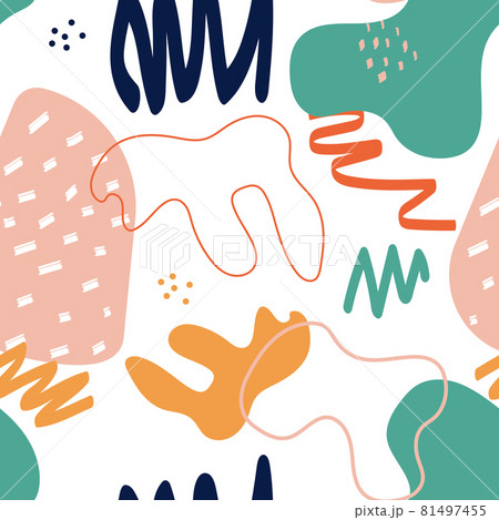 Abstract simple shape seamless pattern background. Vector illustration Abstract simple shape seamless pattern background. Vector illustration 81497455