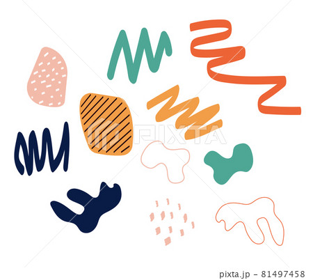 Abstract simple shape collection set. Vector illustration Abstract simple shape collection set. Vector illustration 81497458